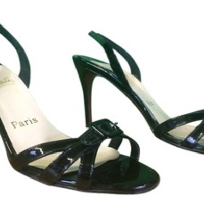 Christian louboutin 85mm black sandals