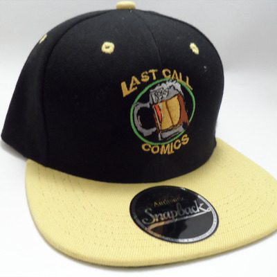 Last call comics snap back yellow and black hat