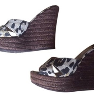 Jimmy choo cork print wedges