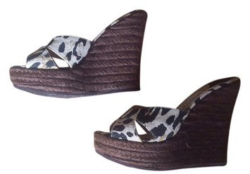 Jimmy choo cork print wedges