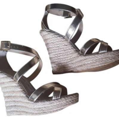Jimmy choo gold wedges