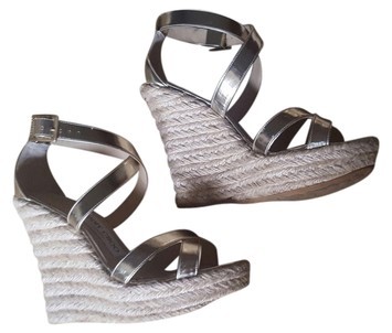 JIMMY CHOO Gold Wedges