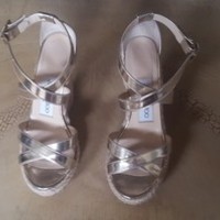 JIMMY CHOO Gold Wedges - Thumbnail 3