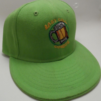 Last call comics fitted hat (green) 7 1/8