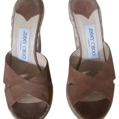 Jimmy choo brown wedges