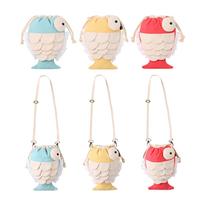 Fish Bags Canvas Cotton Messenger Debris Bag, Red Blue Yellow - Thumbnail 1