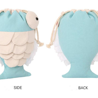 Fish Bags Canvas Cotton Messenger Debris Bag, Red Blue Yellow - Thumbnail 4