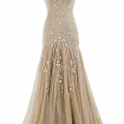 Long prom dresses,custom prom dress,charming prom dress,beading prom dress, mermaid prom dresses,150092