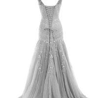 long prom dresses,Custom prom dress,charming prom dress,beading prom dress, mermaid prom Dresses,150092 - Thumbnail 1