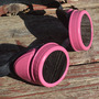 Pink and Matte Black Steampunk Goggles Time Travel Mad Scientist Airship Captain Apocalypse Motorcycle-4