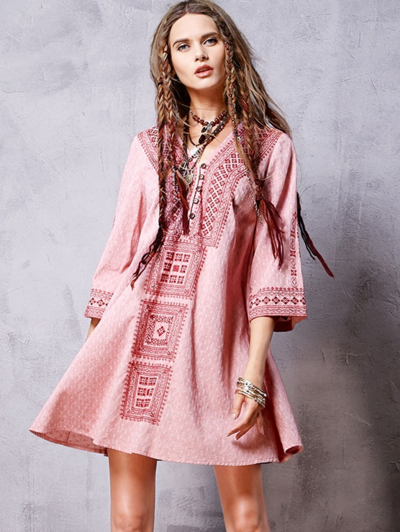 ARTKA SPRING FASHION BOHEMIAN STYLEDRESS SHIRT LA16162C