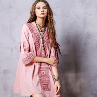 ARTKA SPRING FASHION BOHEMIAN STYLEDRESS SHIRT LA16162C - Thumbnail 1