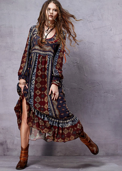 ARTKA SPRING FASHION BOHEMIAN STYLEDRESS SHIRT LA16162C