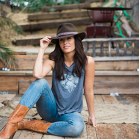 Fingerprint Heart World Blue/Grey Tank - Thumbnail 2