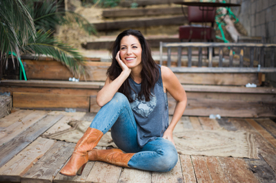 Fingerprint heart world blue/grey tank