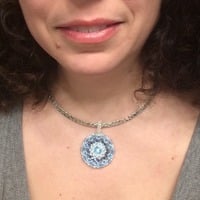 Aqua Paradise Sparkling Crystal Mandala Pendant - Thumbnail 3