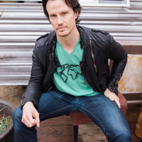 Mens V-neck world map tee Green - Thumbnail 3