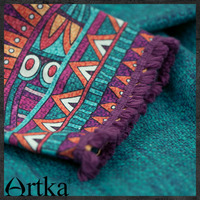 ARTKA MEXICO STYLE FLORAL PRINTED COTTON LOOSE DRESS LA15057X - Thumbnail 3