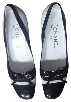 Chanel black and white pumps