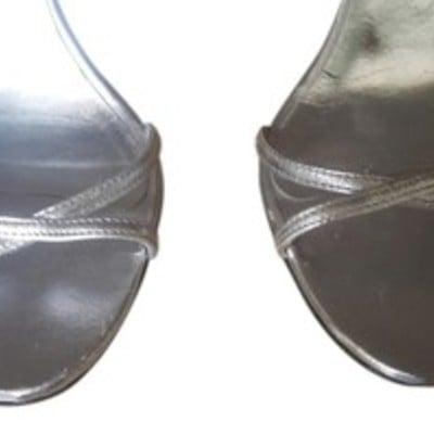 Manolo blahnik silver sandals