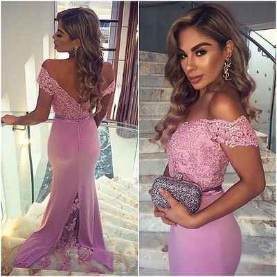 long prom dress, popular prom dress, junior prom dress, pretty bridesmaid dress, occasion dress, lace prom dress, free custom prom dress, PD15409