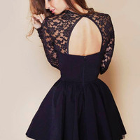 Fashion backless black dress   101621 - Thumbnail 2