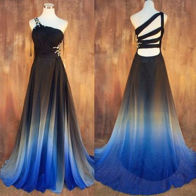 Long prom dress, gradient prom dress, one shoulder prom dress, cheap prom dresses sale, charming prom dress, bd165859