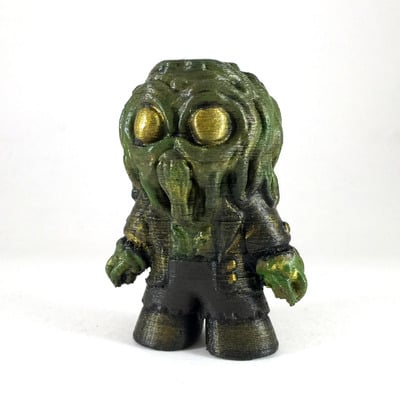 Cthulhu-Man 3D printed figure w/display case