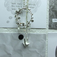 Hole-in-one Birds Nest Necklace - white - Thumbnail 1