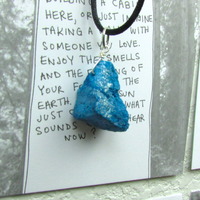 Blue shimmery stone necklace - Thumbnail 2