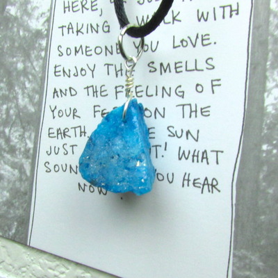 Small blue stone necklace