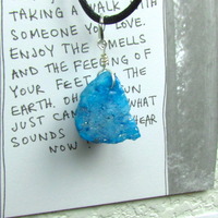Small Blue Stone Necklace - Thumbnail 2