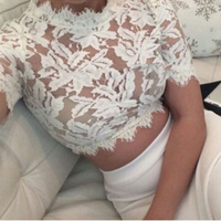 Sexy Lace Short-Sleeved T-Shirt   51312 - Thumbnail 2