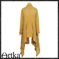 ARTKA OCHER WOOLEN SWEATER COAT WB15054C - Thumbnail 1