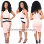Blush Color Block Dress - Thumbnail 1