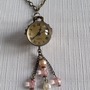 Bubble Watch Pendant on Chain Necklace-2