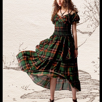 ARTKA ETHNIC DESIGN DIFFERENT FABRIC STITCHED DRESS LA15258Q - Thumbnail 2