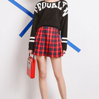 HARAJUKU TARTAN SKIRT ( RED / GREEN )  - Thumbnail 4