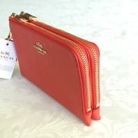 COACH Pebble Leather Double Corner Zip Wristlet Wallet - Thumbnail 2