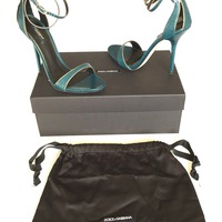 DOLCE&GABBANA Iguana Print Leather Ankle Wrap Sandal - Thumbnail 4