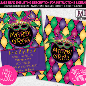 Mardi gras invitations - Thumbnail 3
