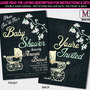Baby Shower Invitations, Chalkboard Invitations-2