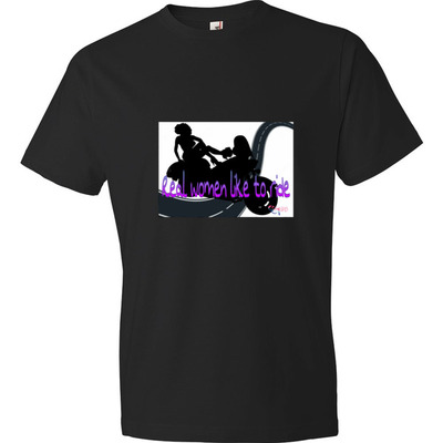 Real women ride with background t-shirt - Thumbnail 1