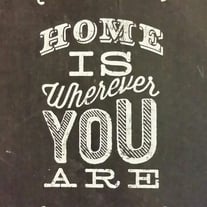 PRINT "HOME IS WHEREVER YOU ARE" 4 x 6  Chalkboard Quotes Collection  