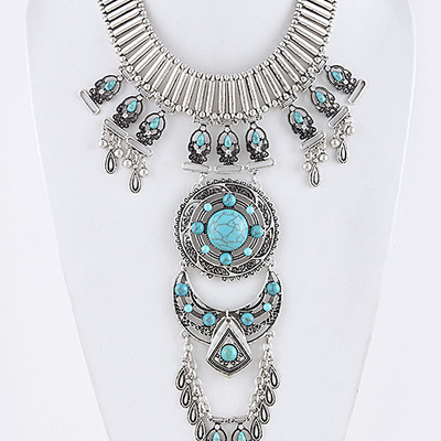 Istanbul statement necklace set - Thumbnail 3