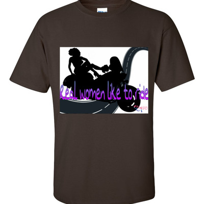 Real women ride extended size t-shirt