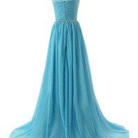 prom dresses 2016,Royal Blue A-line Bateau Chiffon Prom Dresses Evening Dresses 6122 - Thumbnail 2