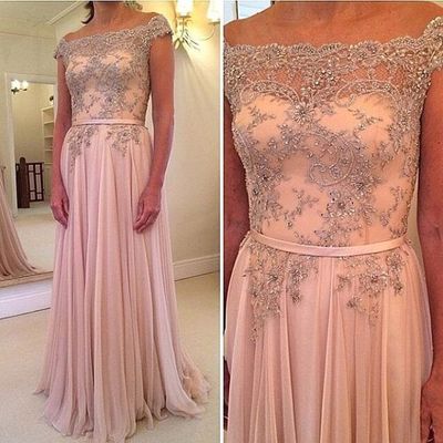 Charming long prom dress, beads dress, a-line prom dress, chiffon prom dress, fashion prom dress,150327030