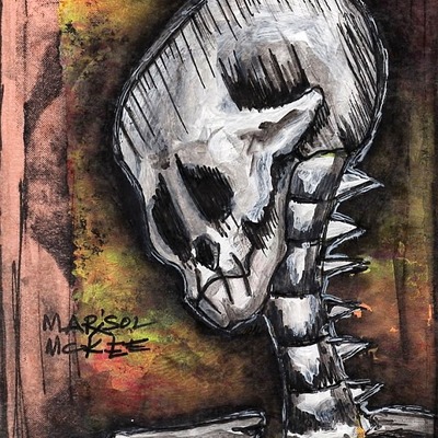 Marisol mckee art - "calaveras no. 50" aceo - Thumbnail 2
