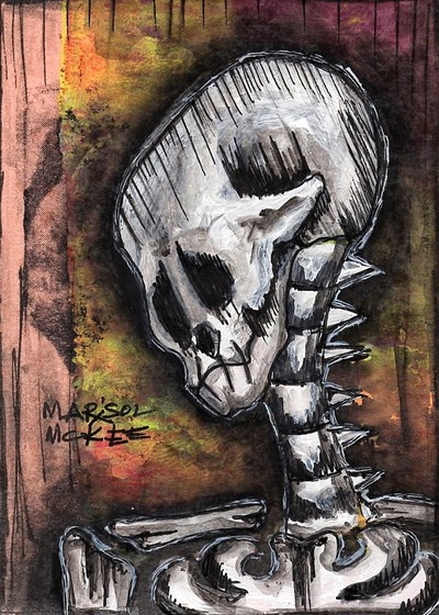 Marisol McKee Art - "Calaveras no. 50" ACEO